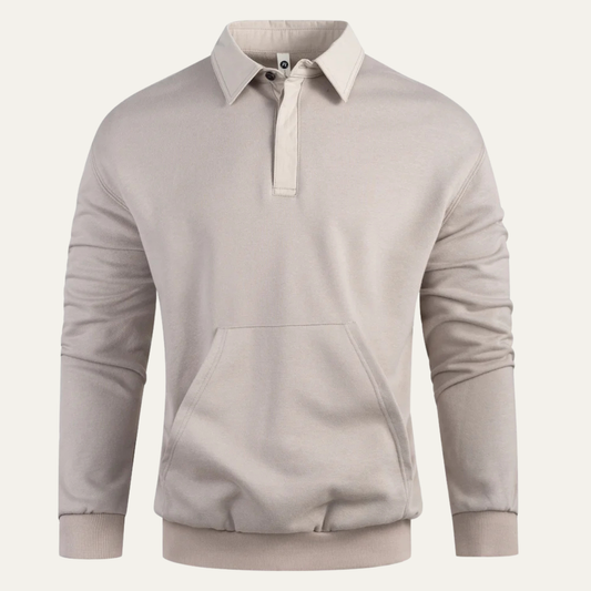 The Marettimo Men's Collared Cotton Polo Jumper with Pocket 0