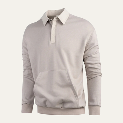 The Marettimo Men's Collared Cotton Polo Jumper with Pocket 1