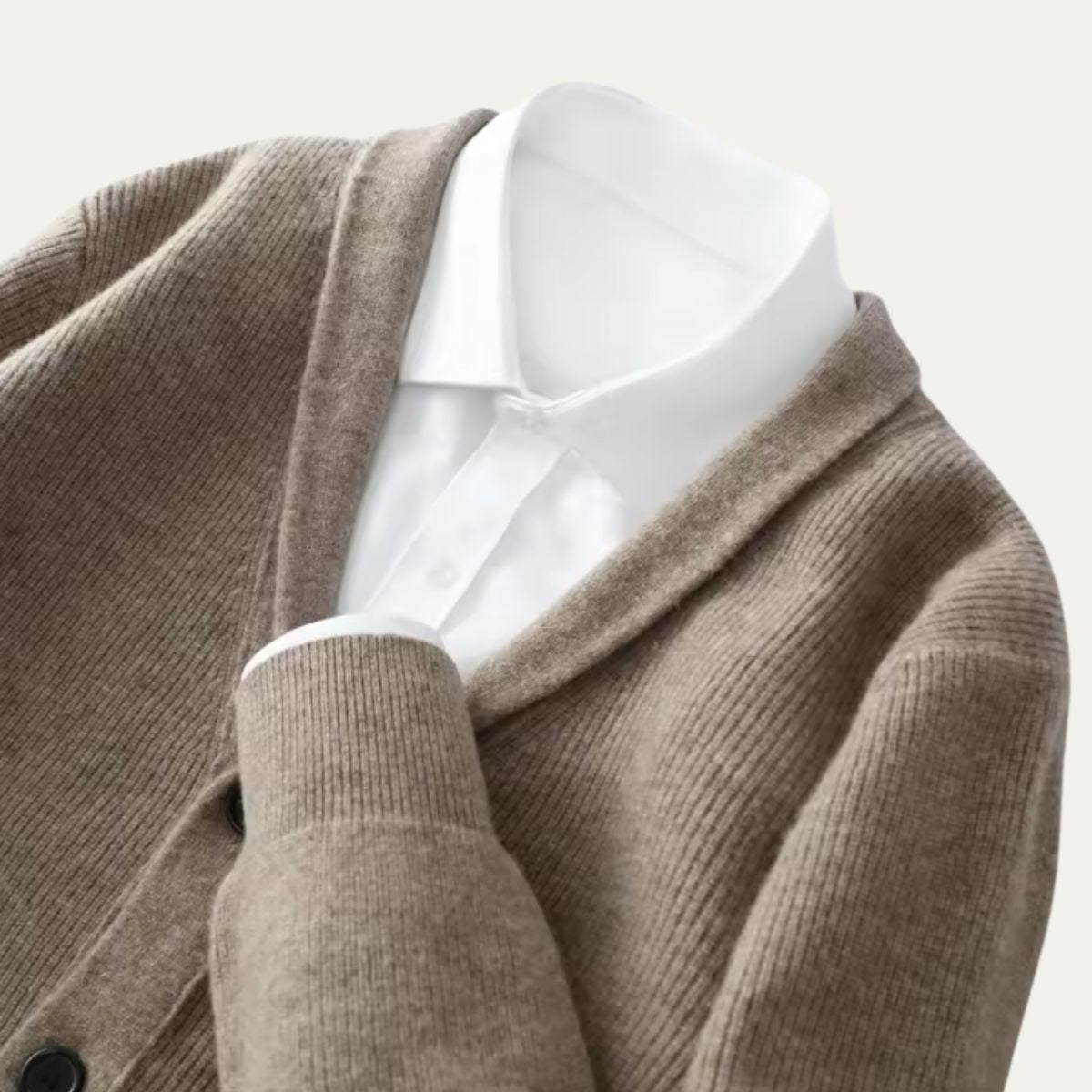 The Marettimo Men’s Soft Knit Button Up Collar Cardigan with Front Pockets 2
