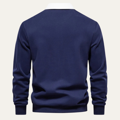 The Marlowe Men’s Casual Smart Polo Collar Jumper 1
