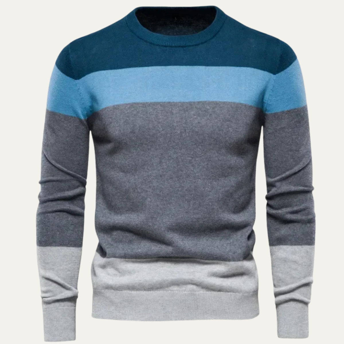 The Marsala Men's Casual Crew Neck Knit Striped Jumper 0