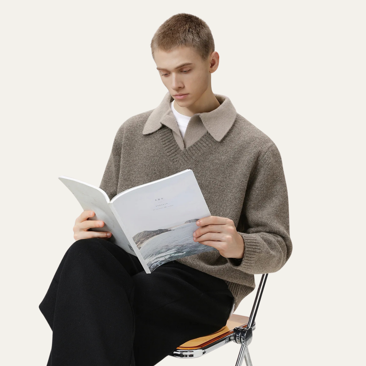 The Matera Men’s Soft Polo Collar Knitted Jumper 6