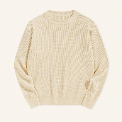 The Mayfair Men's Knit Jumper - Casual Textured Crew Neck 1