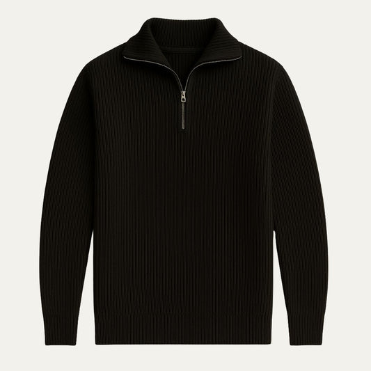 The Merino Knitted Quarter Zip Jumper 0