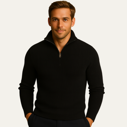 The Merino Knitted Quarter Zip Jumper 1