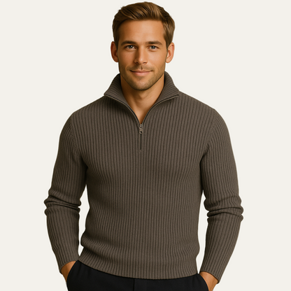 The Merino Knitted Quarter Zip Jumper 3