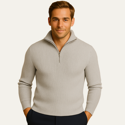 The Merino Knitted Quarter Zip Jumper 7