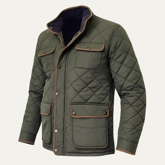 The Milano Men’s Lightweight Classic Diamond Quilted Jacket 0