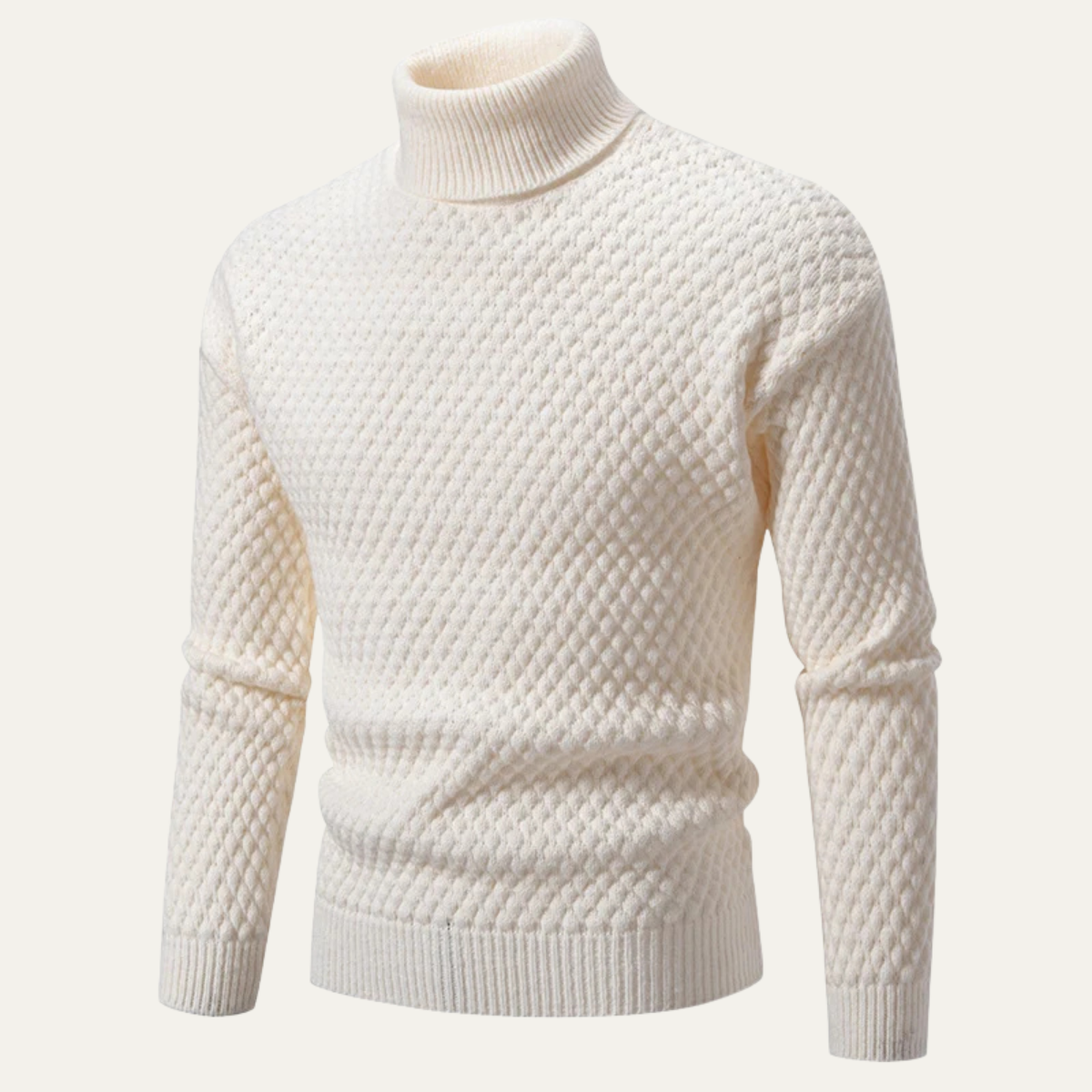 The Murano Men’s Textured Slim Fit Wool Knit Turtleneck Jumper 0