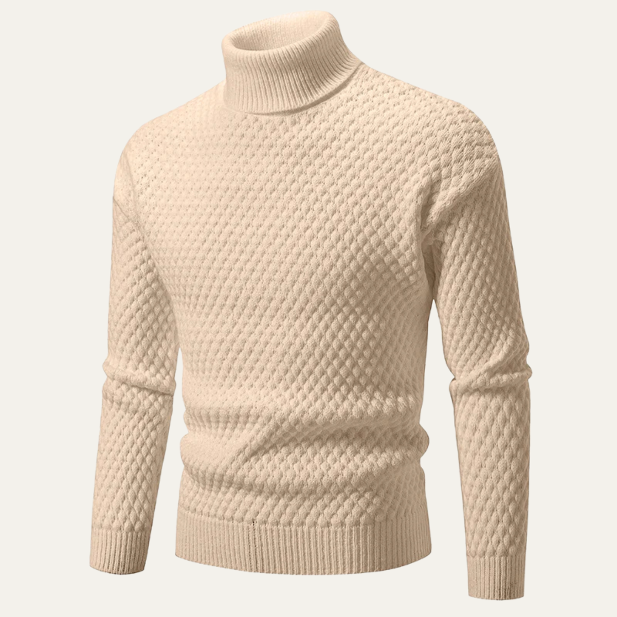 The Murano Men’s Textured Slim Fit Wool Knit Turtleneck Jumper 3