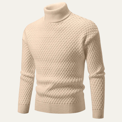 The Murano Men’s Textured Slim Fit Wool Knit Turtleneck Jumper 3