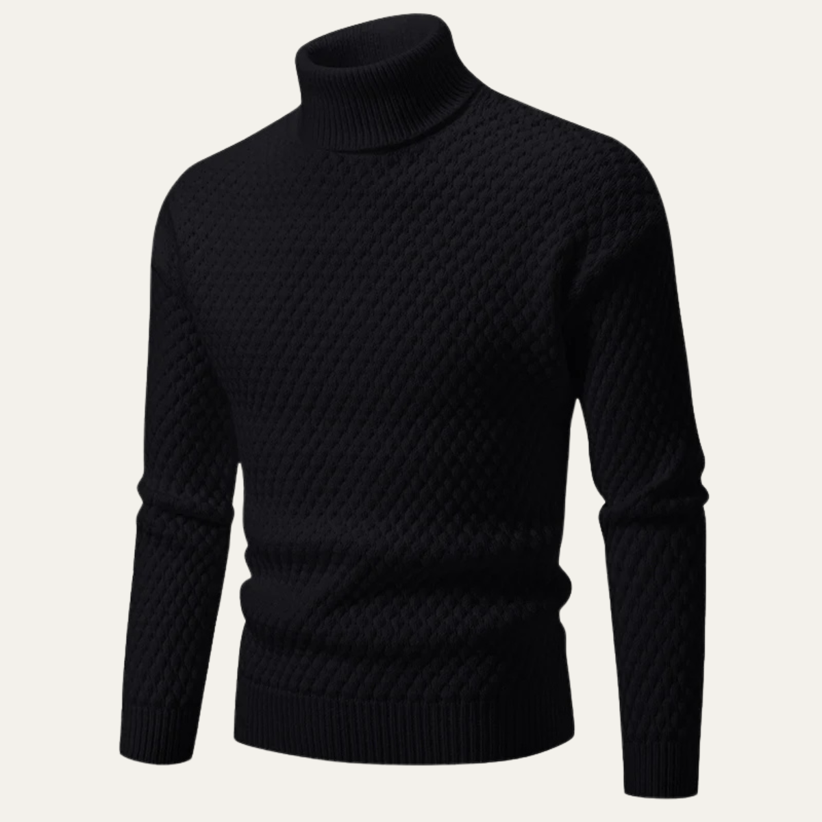 The Murano Men’s Textured Slim Fit Wool Knit Turtleneck Jumper 3