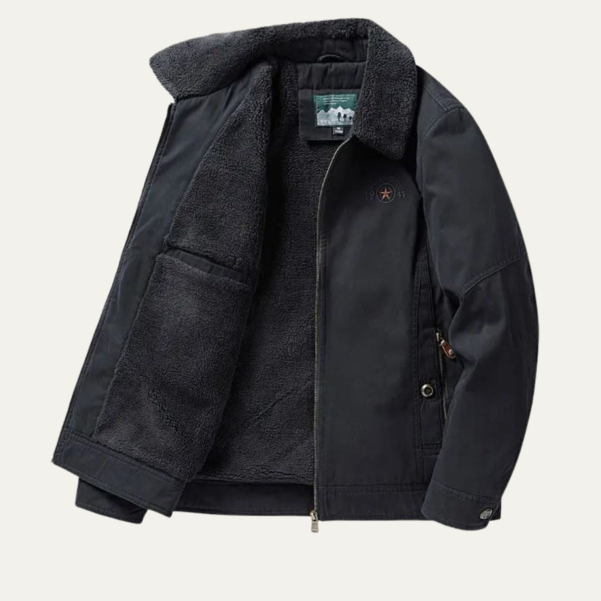 The Neive Men’s Winter Fleece Lined Lightweight Blazer Jacket 4