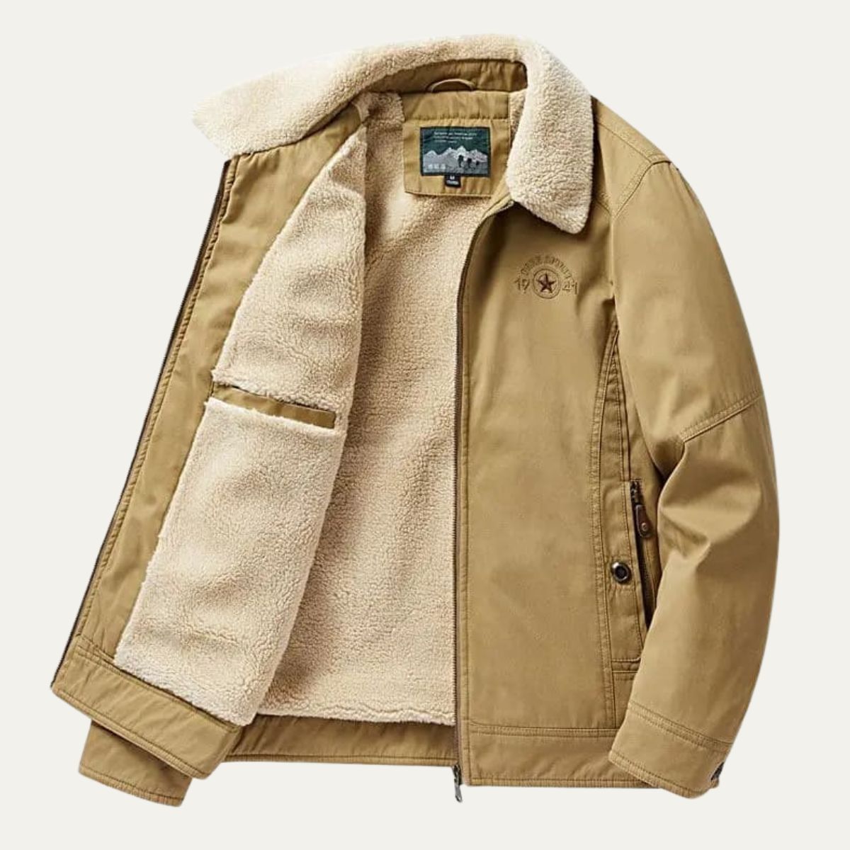 The Neive Men’s Winter Fleece Lined Lightweight Blazer Jacket 5