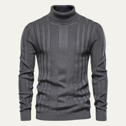 The Norwich Men’s Slim Fit Turtleneck Ribbed Jumper 0