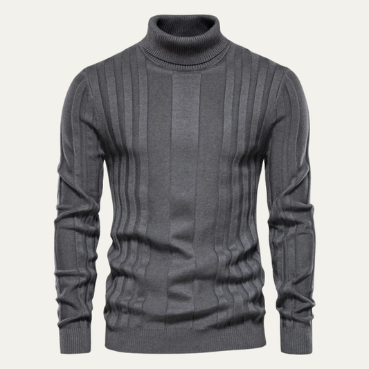 The Norwich Men’s Slim Fit Turtleneck Ribbed Jumper 0