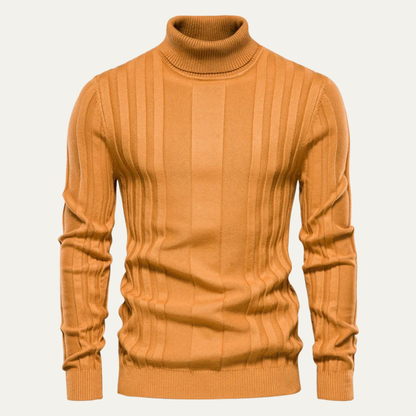 The Norwich Men’s Slim Fit Turtleneck Ribbed Jumper 10