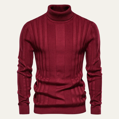 The Norwich Men’s Slim Fit Turtleneck Ribbed Jumper 11
