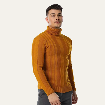 The Norwich Men’s Slim Fit Turtleneck Ribbed Jumper 7
