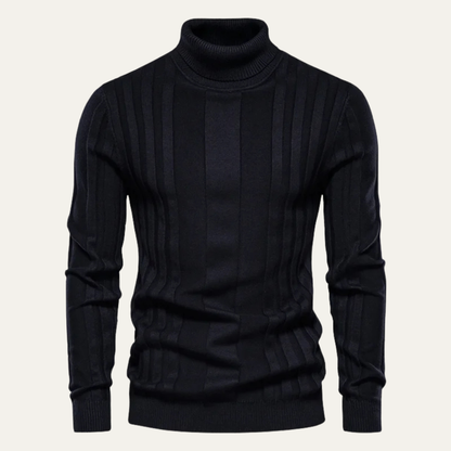 The Norwich Men’s Slim Fit Turtleneck Ribbed Jumper 8