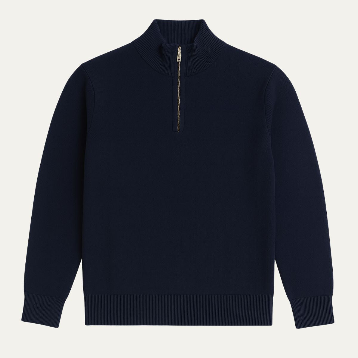 The Old Money Half-Zip Jumper for Men – Navy Blue 1