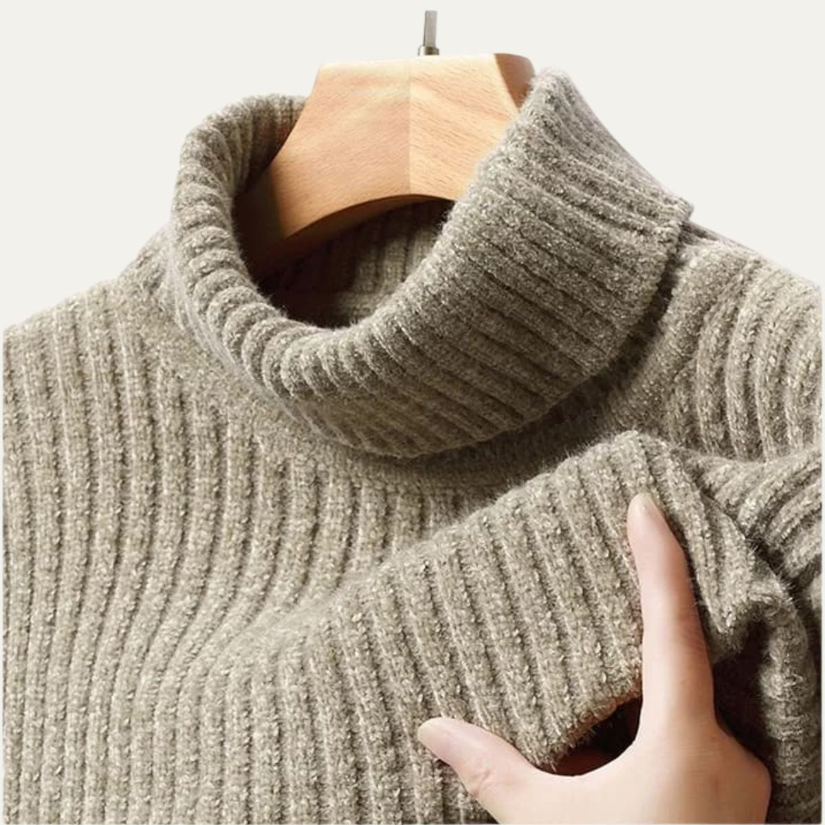 The Omegna Men's Thick Ribbed Winter Turtleneck Jumper 1