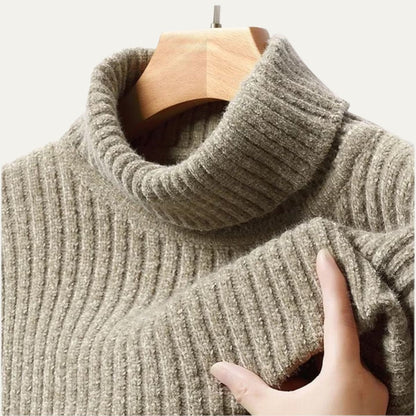 The Omegna Men's Thick Ribbed Winter Turtleneck Jumper 1