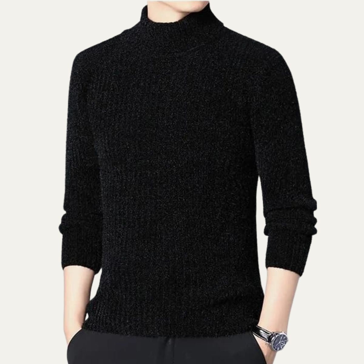 The Omegna Men's Thick Ribbed Winter Turtleneck Jumper 2