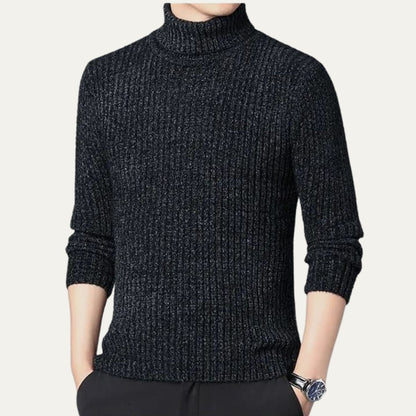 The Omegna Men's Thick Ribbed Winter Turtleneck Jumper 3