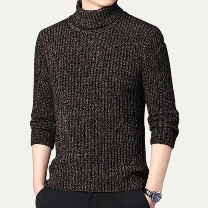 The Omegna Men's Thick Ribbed Winter Turtleneck Jumper 5