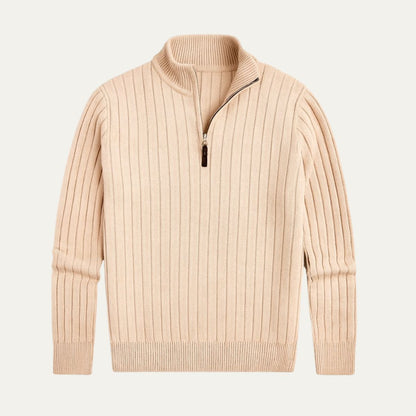 The Oslo Quarter Zip Jumper for Men - Old Money 3