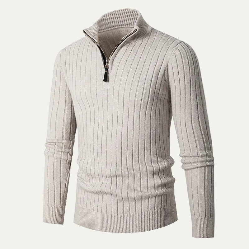 The Oslo Quarter Zip Jumper for Men - Old Money 5