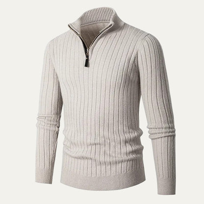 The Oslo Quarter Zip Jumper for Men - Old Money 5