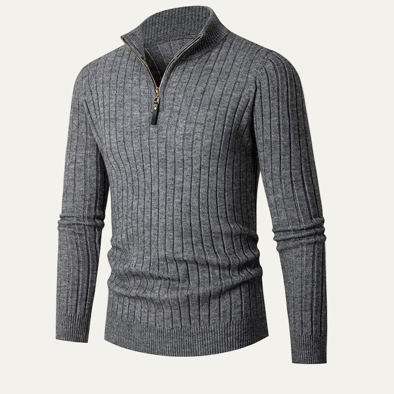 The Oslo Quarter Zip Jumper for Men - Old Money 6