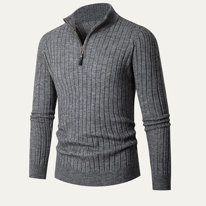 The Oslo Quarter Zip Jumper for Men - Old Money 6