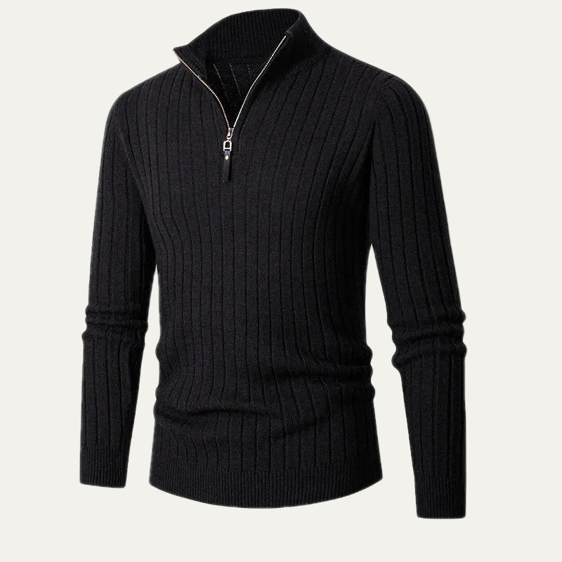 The Oslo Quarter Zip Jumper for Men - Old Money 7