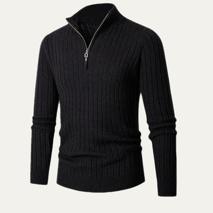 The Oslo Quarter Zip Jumper for Men - Old Money 7