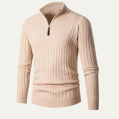 The Oslo Quarter Zip Jumper for Men - Old Money 8