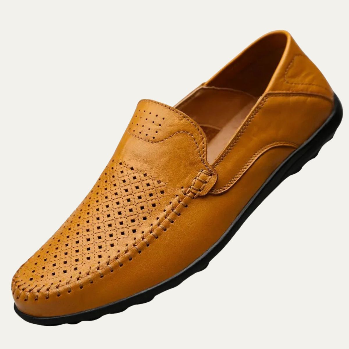 The Palermo Leather Loafers - Breathable Summer Slip On Shoes 0