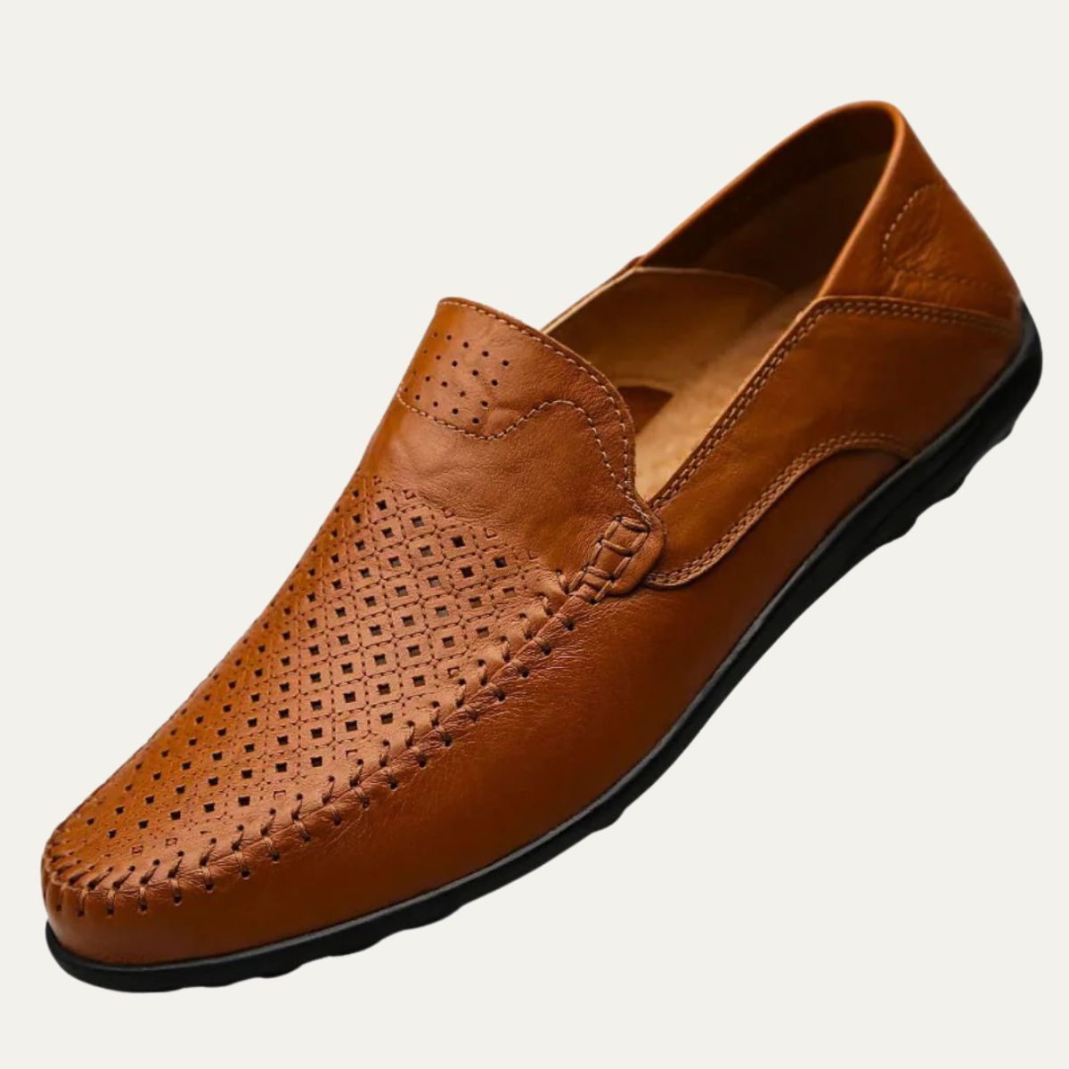 The Palermo Leather Loafers - Breathable Summer Slip On Shoes 1