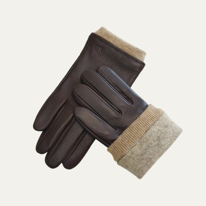 The Palermo Men's Leather Warm Wool Lined Winter Driving Gloves 7