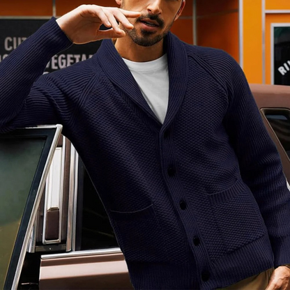 The Pembroke Men's Shawl Collar Button Up Knit Cardigan 6