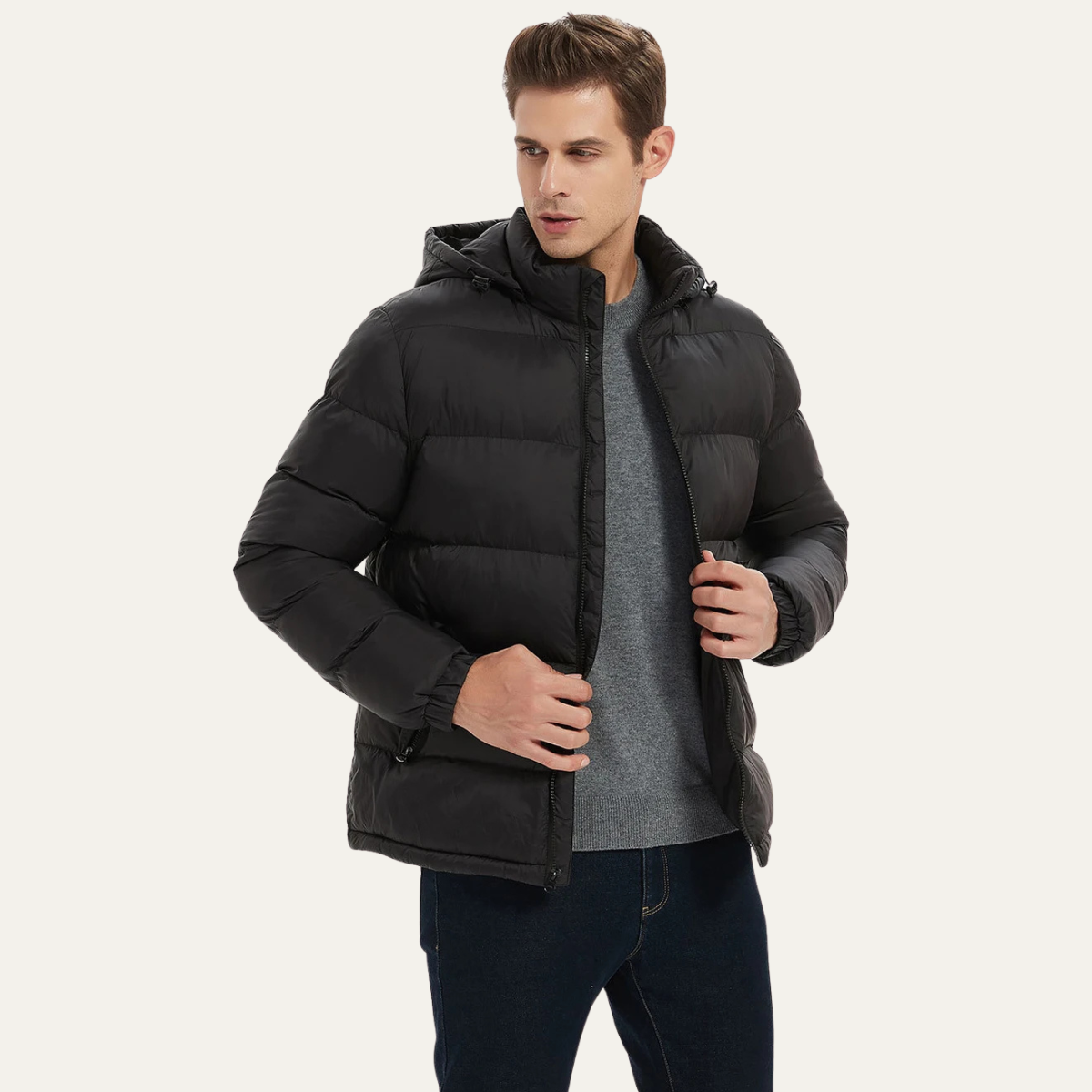 The Perth Men’s Thick Warm Insulated Hooded Puffer Jacket 3