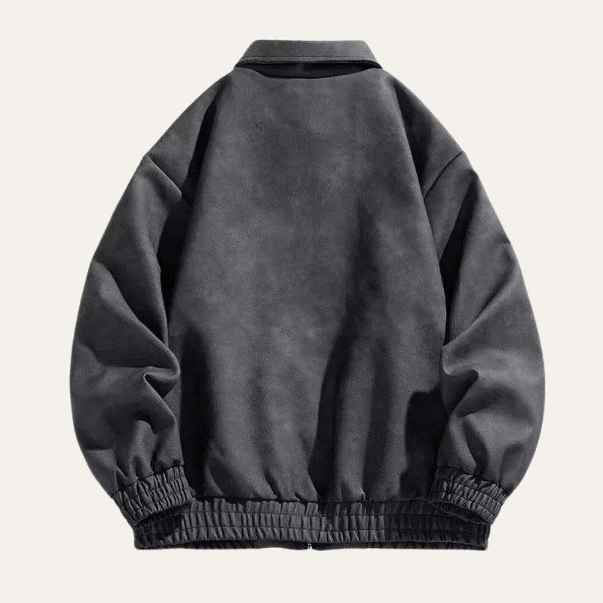 The Polignano Men’s Lightweight Zip Up Casual Suede Bomber Coat 1