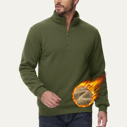 The Porta Romana Men’s Casual Thermal Warm Half Zip Turtleneck Jumper 3