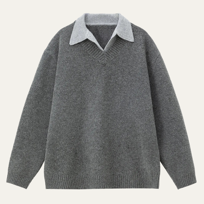 The Porto Cesareo Men’s Casual Loose Fit Polo Collar Knit Jumper 0