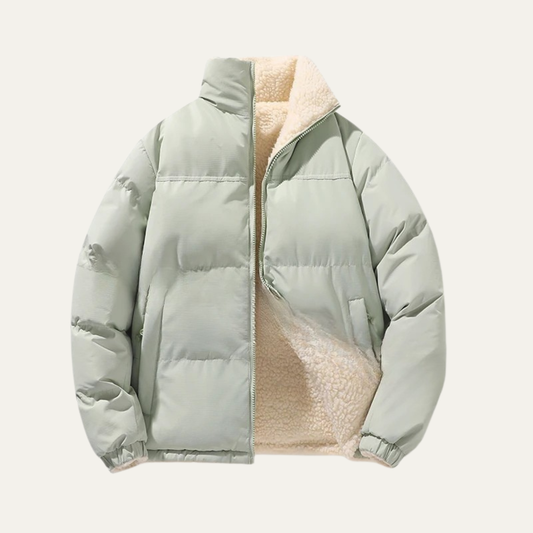 The Porto Ercole Men's Reversible Sherpa Zip Up Fleece Parka Jacket 0