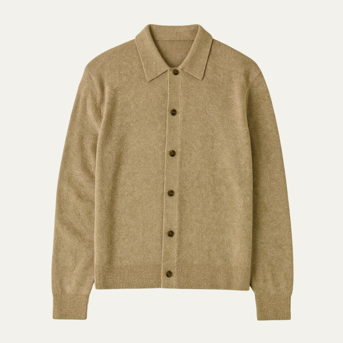 The Positano Elegant Knitted Cardigan for Men - Lapel Collar and Front Buttons 0