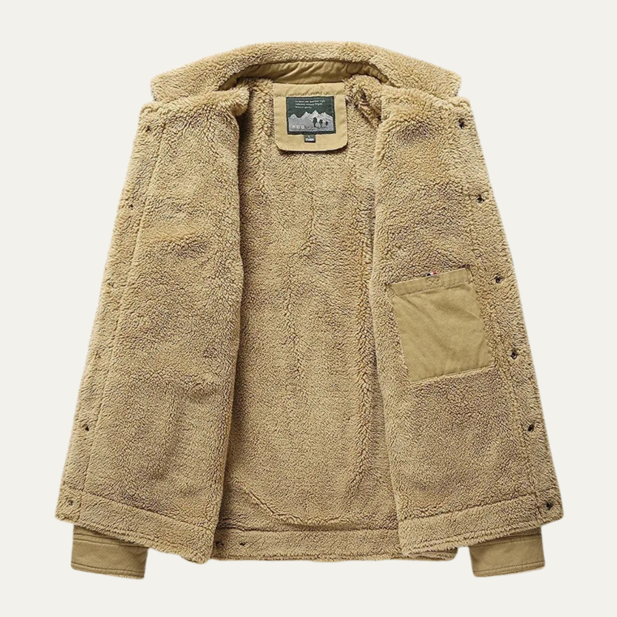 The Ravello Men’s Winter Windproof Sherpa Coat with Pockets 1