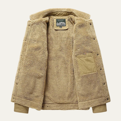 The Ravello Men’s Winter Windproof Sherpa Coat with Pockets 1